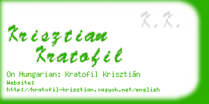 krisztian kratofil business card